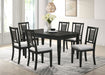 Coaster Appleton Rectangular Wood Dining Table Black Washed Default Title