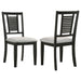 Coaster Appleton Ladder Back Dining Side Chair Black Washed and Light Grey (Set of 2) Default Title