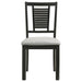 Coaster Appleton Ladder Back Dining Side Chair Black Washed and Light Grey (Set of 2) Default Title