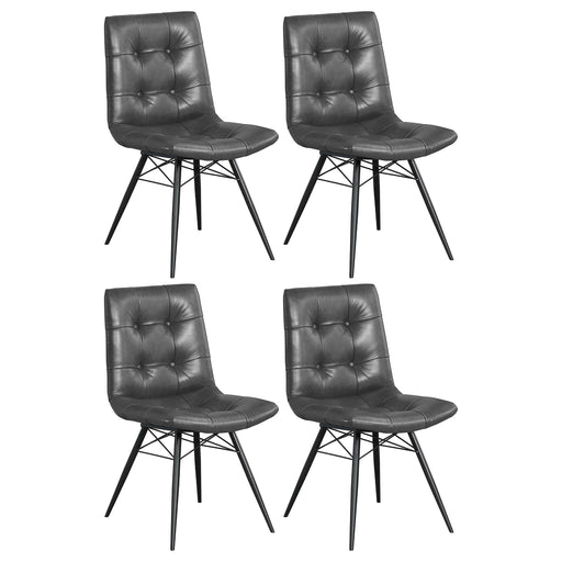Coaster Aiken Tufted Dining Chairs Charcoal (Set of 4) Charcoal