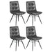 Coaster Aiken Tufted Dining Chairs Charcoal (Set of 4) Charcoal