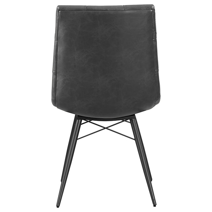 Coaster Aiken Tufted Dining Chairs Charcoal (Set of 4) Brown