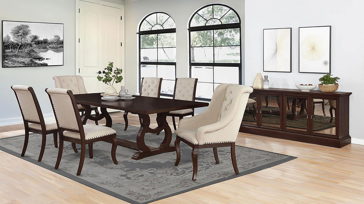 Coaster Brockway Rectangular Trestle Dining Set Set of 5