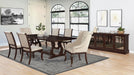 Coaster Brockway Trestle Dining Table Antique Java Default Title