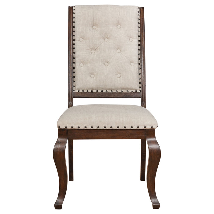 Coaster Brockway Tufted Dining Chairs Cream and Antique Java (Set of 2) Default Title