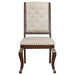 Coaster Brockway Tufted Dining Chairs Cream and Antique Java (Set of 2) Default Title