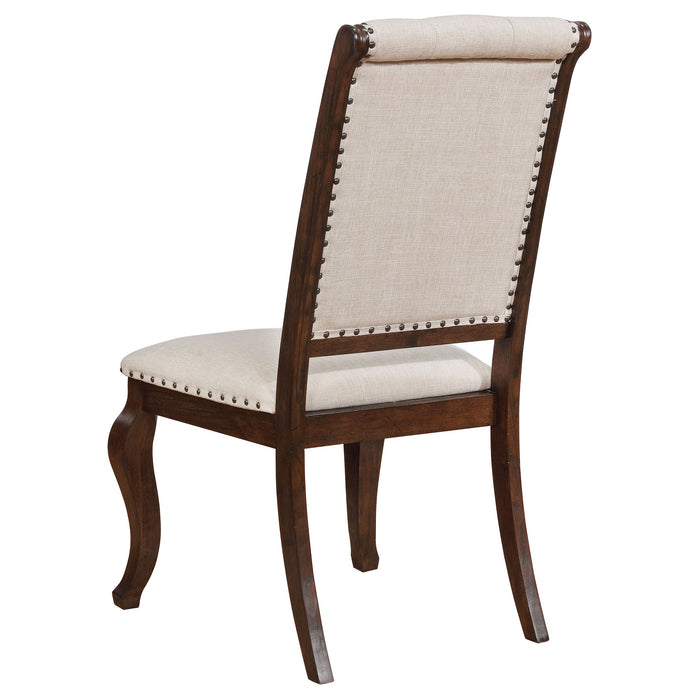 Coaster Brockway Tufted Dining Chairs Cream and Antique Java (Set of 2) Default Title