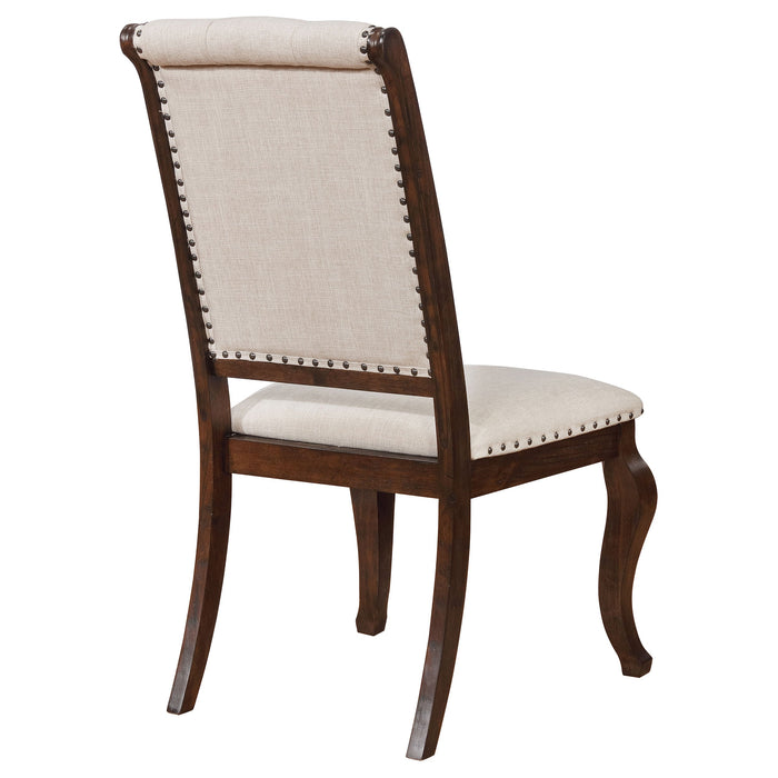 Coaster Brockway Tufted Dining Chairs Cream and Antique Java (Set of 2) Default Title