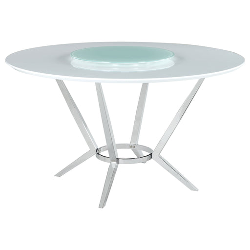 Coaster Abby Dining Set White and Light Grey Default Title