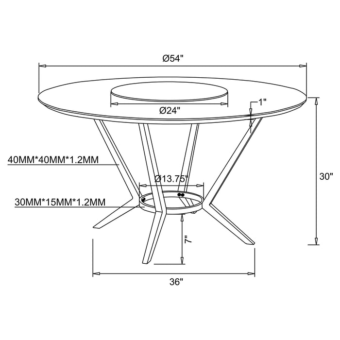 Coaster Abby Dining Set White and Light Grey Default Title