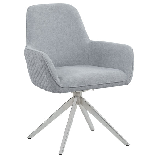 Coaster Abby Flare Arm Side Chair Light Grey and Chrome Default Title