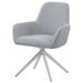 Coaster Abby Flare Arm Side Chair Light Grey and Chrome Default Title