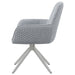 Coaster Abby Flare Arm Side Chair Light Grey and Chrome Default Title