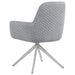 Coaster Abby Flare Arm Side Chair Light Grey and Chrome Default Title