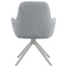 Coaster Abby Flare Arm Side Chair Light Grey and Chrome Default Title