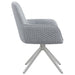 Coaster Abby Flare Arm Side Chair Light Grey and Chrome Default Title