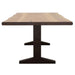 Coaster Bexley Live Edge Trestle Dining Table Natural Honey and Espresso Default Title