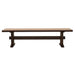 Coaster Bexley Trestle Bench Natural Honey and Espresso Default Title