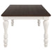 Coaster Madelyn Dining Table with Extension Leaf Dark Cocoa and Coastal White Default Title