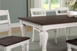 Coaster Madelyn Dining Table with Extension Leaf Dark Cocoa and Coastal White Default Title