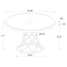 Coaster Irene Round Glass Top Dining Set White and Chrome Default Title