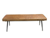 Coaster Misty Cushion Side Bench Camel and Black Default Title