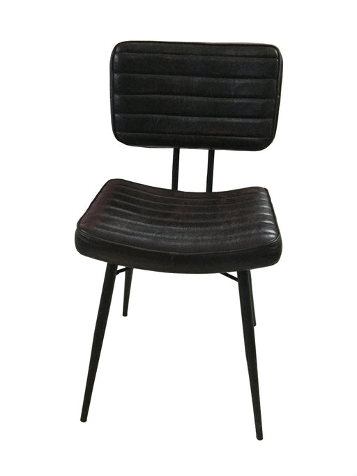 Coaster Misty Padded Side Chairs Camel and Black (Set of 2) Black