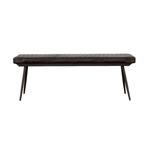 Coaster Partridge Cushion Bench Espresso and Black Default Title