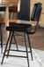 Coaster Partridge Upholstered Counter Height Stools with Footrest (Set of 2) Black