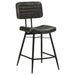 Coaster Partridge Upholstered Counter Height Stools with Footrest (Set of 2) Black