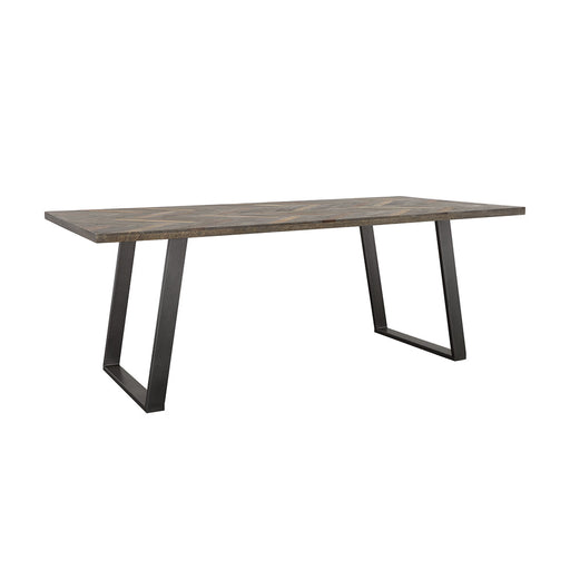 Coaster Misty Sled Leg Dining Table Grey Sheesham and Gunmetal Default Title