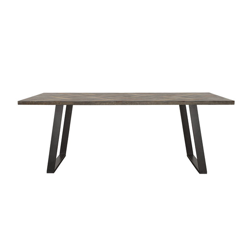 Coaster Misty Sled Leg Dining Table Grey Sheesham and Gunmetal Default Title