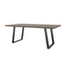 Coaster Misty Sled Leg Dining Table Grey Sheesham and Gunmetal Default Title