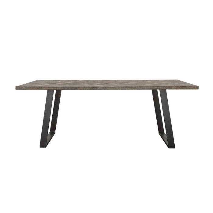 Coaster Misty Sled Leg Dining Table Grey Sheesham and Gunmetal Default Title