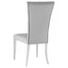 Coaster Kerwin Dining Room Set White and Chrome Grey Set of 7