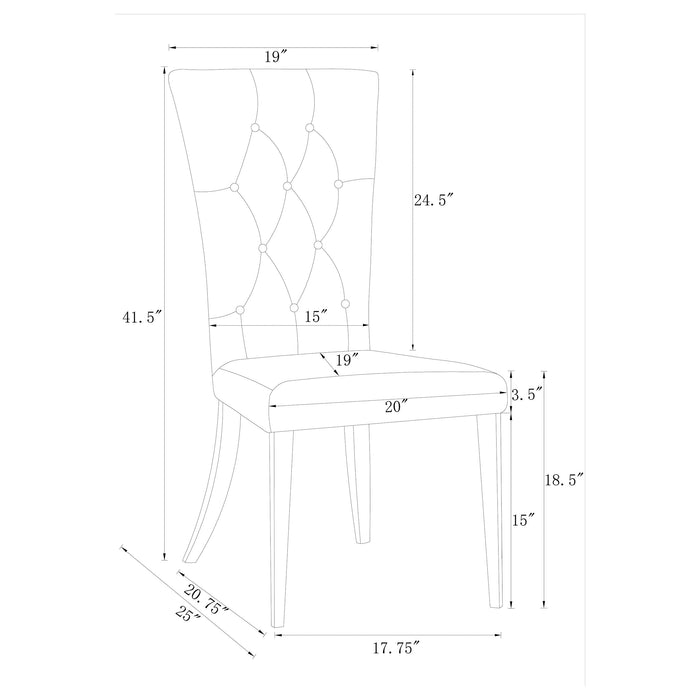 Coaster Kerwin Dining Room Set White and Chrome Grey Set of 7