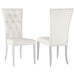 Coaster Kerwin Tufted Upholstered Side Chair (Set of 2) White and Chrome White