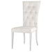 Coaster Kerwin Tufted Upholstered Side Chair (Set of 2) White and Chrome Grey