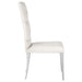 Coaster Kerwin Tufted Upholstered Side Chair (Set of 2) White and Chrome Grey