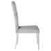 Coaster Kerwin Tufted Upholstered Side Chair (Set of 2) White and Chrome Grey