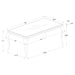 Coaster Carone Rectangular Glass Top Dining Table White and Chrome Default Title