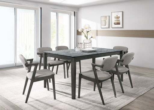 Coaster Stevie Rectangular Dining Set Grey and Black Set of 5