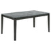 Coaster Stevie Rectangular Faux Marble Top Dining Table Grey and Black Default Title