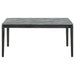 Coaster Stevie Rectangular Faux Marble Top Dining Table Grey and Black Default Title