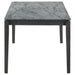 Coaster Stevie Rectangular Faux Marble Top Dining Table Grey and Black Default Title