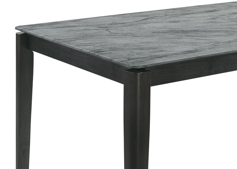 Coaster Stevie Rectangular Faux Marble Top Dining Table Grey and Black Default Title