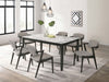 Coaster Stevie Rectangular Dining Set White and Black Set of 5