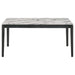 Coaster Stevie Rectangular Faux Marble Top Dining Table White and Black Default Title