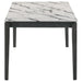 Coaster Stevie Rectangular Faux Marble Top Dining Table White and Black Default Title