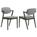 Coaster Stevie Upholstered Demi Arm Dining Side Chairs Brown Grey and Black (Set of 2) Default Title